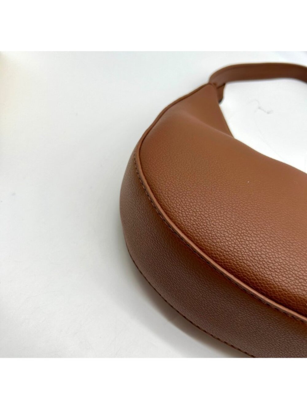 Like Dreams Brown Leather Crescent-Shaped Shoulder Bag - Picture 7 of 10